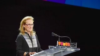 Meryl Streep: "Women are in the world and we will not be bullied"