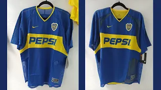 Camiseta Boca Juniors 2003/04 DOBLE TELA coolmotion ORIGINAL vs REPLICA