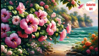 Waltz of the Flowers (by Tchaikovsky) - Landscape Painting, Beautiful Summer Flowers