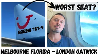 Is this the worst seat on the Tui Boeing 787-9 Dreamliner? Melbourne Florida to London Gatwick.