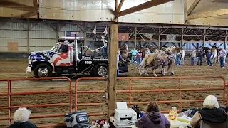 Draft Horse pull with Bluegrass Horse Pulling Association