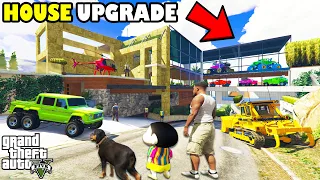 Franklin Finally Upgrade New Ultimate Modern Luxury House in GTA 5 | SHINCHAN and CHOP