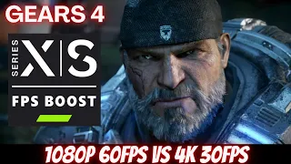 Gears 4 FPS boost ON vs OFF comparison | Xbox Series X | 60fps vs 30fps