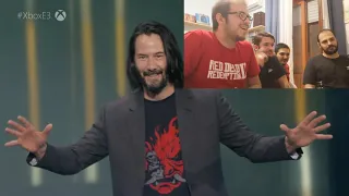 Cyberpunk 2077 Keanu Reeves Reveal LIVE Reaction - E3 2019 MICROSOFT