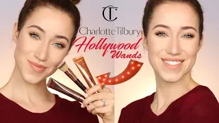 EASY GLOWY + FRESH GLAM MAKEUP TUTORIAL | Charlotte Tilbury Hollywood Contour + Beauty Light Wands