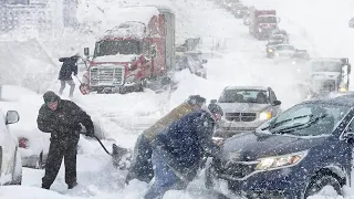 Snow Apocalypse hit US! Snowstorm and Blizzard in South Dakota and Minnesota