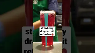 Starbucks Strawberry Açaí Refresher sub strawberries for dragonfruit #shorts30 #shorts #asmr