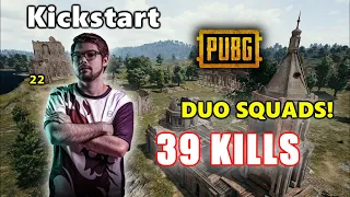 eU Kickstart (22) & Soniqs Shrimzy - 39 KILLS - DUO SQUADS! - PUBG