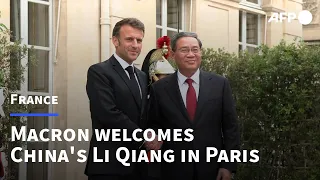 Macron welcomes Chinese Premier Li Qiang at the Elysee Palace | AFP