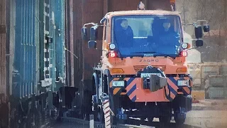 UNIMOG drags trains