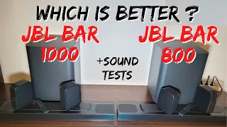 Which is better and why JBL BAR 800 vs JBL BAR 1000? Full Comparison Review + Sound Tests