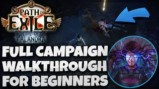 PATH OF EXILE CAMPAIGN WALKTHROUGH - BEGINNER FRIENDLY GUIDE - LIGHTNING CONDUIT WITCH LEVELING