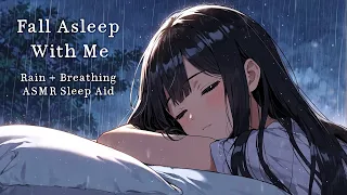 ASMR Girlfriend - Fall Asleep with me (1 HR)(Rain)(Soft Breathing)(Sleep Aid Comfort) F4M F4A