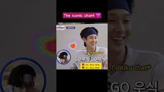 Tae Hyung and Woo Shik’s Iconic chant 😍 #jinnyskitchen #btsv #shorts #edit #choiwooshik