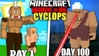 I Survived 100 Days as CYCLOPS in Minecraft Hardcore(Hindi)