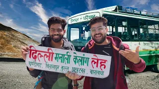I went to Ladakh in a local HRTC Bus 🚌 (36+ Hrs)