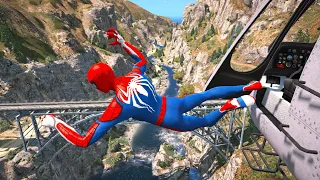 GTA 5 Crazy SPIDERMAN CLIFF Jumps-Falls-Ragdolls ep.38 [Euphoria physics | Funny Moments]