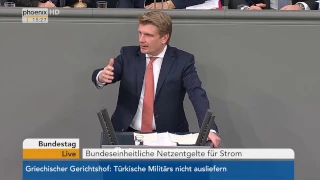 Bundestag: Debatte über Bundeseinheitliche Netzentgelte für Strom am 26.01.2017