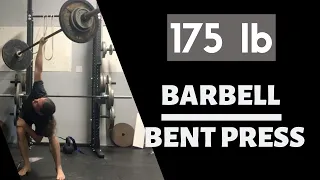 175 lb. Barbell Bent Press (new personal record) | Strongman Training