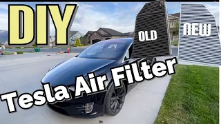 Tesla Model X Air Filter Change | Replacing Cabin Air Filter | Super Dirty!!!