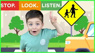 Road Safety for Kids🚦Traffic Rules for Kids | Stop, Look, Listen!