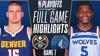 NUGGETS vs TIMBERWOLVES FULL GAME 7 HIGHLIGHTS | May 19, 2024 | 2024 NBA Playoffs Highlights Today