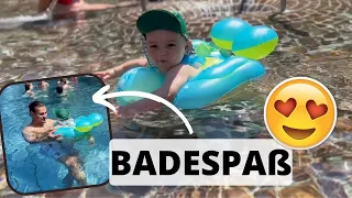 BADESPAß mit BABYBOY 💦🐠 das ERSTE MAL im SCHWIMMBAD😍