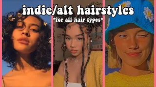 🌱🌈🍄 indie + alt hairstyle inspo for all hair types | tiktok hairstyle compilation 🍄🌈🌱