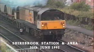 BR in the 1990s Shirebrook Station and Area on 30th June 1992