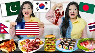 Eating Different Country Food Challenge 😍 *Gone Wrong* 😰 Weirdest Food Ever