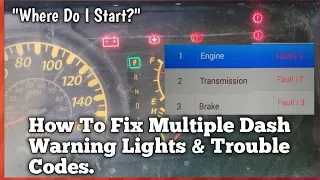 HOW TO FIX MULTIPLE WARNING LIGHTS ON DASHBOARD & MULTIPLE TROUBLE CODES. CHECK THIS FIRST.