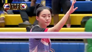 สาวเกาหลีงานดี เล่นตะกร้อเก่งมาก #คิงส์คัพ Takraw King's Cup 2022 Women's Team: Thailand VS Korea 🏐