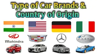 Type of Car Brands and Country of Origin |Car Brand Logo And Cars|