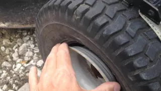 Putting the Riding Mower Tire back on its Rim