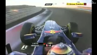 F1 Abu Dhabi Race Start Vettel  Onboard crash 2011