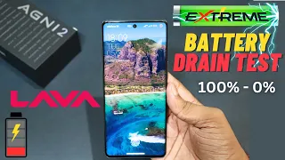 Lava Agni 2 Extreme Battery Drain Test 100-0%🔋& Performance Test⚡