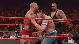 WWE 2K24 Gameplay HBK & John Cena Vs The UnderTaker & Batista