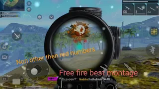 Free fire montage .😈👹😈👹💀.  Only red numbers