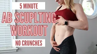 5 Minute Ab Sculpting Workout - no crunches, postpartum + C-section safe