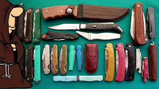 Складные ножи СССР завода Октябрь п.Ворсма в коллекции ножей РИ и СССР / USSR knife collection