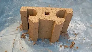 How to make a wooden mold for an interlocking cement block in an easy and simple way