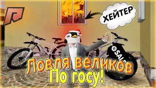 ЛОВЛЯ ВЕЛИКОВ? СПОЙМАЛ ПО ГОСУ ВЕЛОСИПЕД! РАДМИР КРМП! RADMIR CRMP!