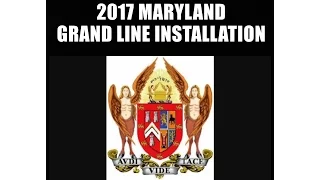 2017 Grand Lodge of Maryland Grand Line Installation (Part 1)