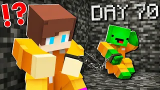 How Mikey and JJ Survive 100 DAYS Inside BEDROCK ? Extreme Survival ! - Minecraft (Maizen)