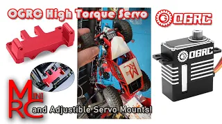 SCX24/FCX24 - We Check Out The OGRC High Torque Digital Servo Servo! (and adjustable servo mounts)