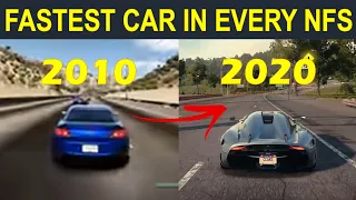 FASTEST Car In Every Modern Need For Speed (2010-2020) l Evolution Of Fastest Car In NFS Games