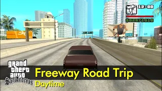Freeway Road Trip (daytime, no music, less traffic) | The GTA:San Andreas Tourist