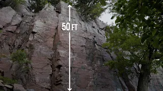 Free Solo Rock Climbing at Devil's Lake [No Rope]