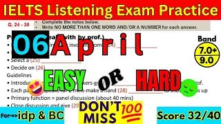 06 April 2024 IELTS Listening Practice Test 2024 With Answers | IELTS EXAM PREDICTION | BC & IDP