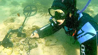 Police Rescue Divers TRAPPED in a CAVE!! Underwater Metal Detecting for Gold!!